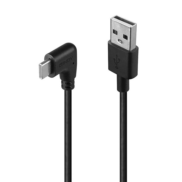 Lindy 0.5m USB 2.0 Type A to C Cable 90 Degree