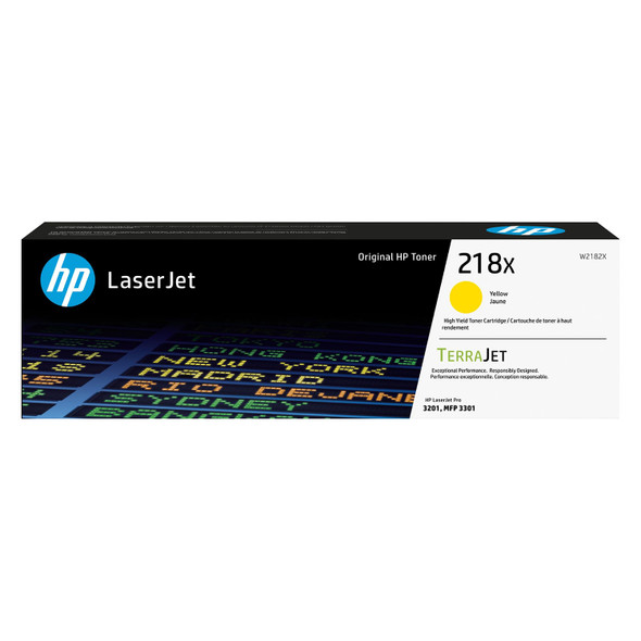 HP 218X High Yield Original LaserJet Toner Cartridge Yellow 2500 Pages