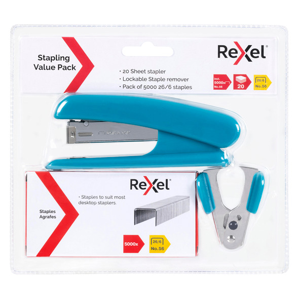 Rexel Stapler Set Blue Value Pack