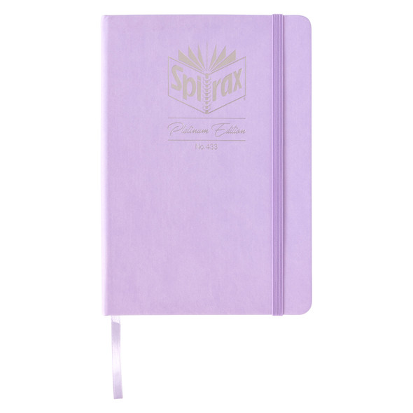 Spirax Platinum Premium Journal A5 160 Page 7mm Lined Lilac Pack of 10