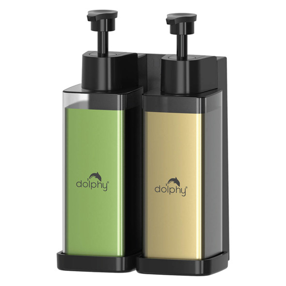 Dolphy Manual Soap Dispenser 300ml Clear Pack of 2 | Mega Office Supplies