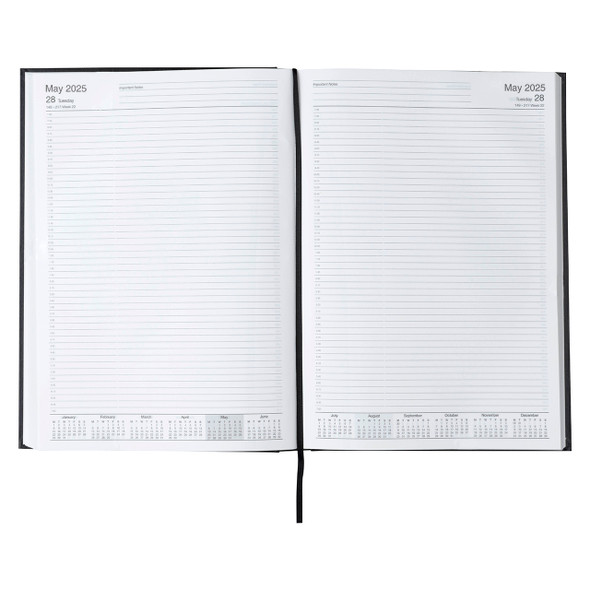 Cumberland Casebound Diary A4 2 Pages To A Day Black 2026 | Mega Office Supplies Cumberland Casebound Diary A4 2 Pages To A Day Black 2026 | Mega Office Supplies