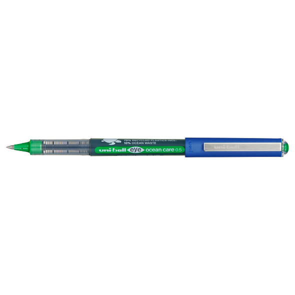 Uni-Ball UB-150ROP Eye Ocean Care Micro Liquid Ink Rollerball Pen 0.5mm Green | Mega Office Supplies