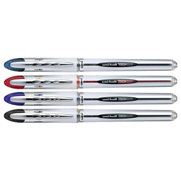 Uni-Ball UB-200 Vision Elite Liquid Ink Rollerball Pen 0.8mm Assorted Box 12 | Mega Office Supplies