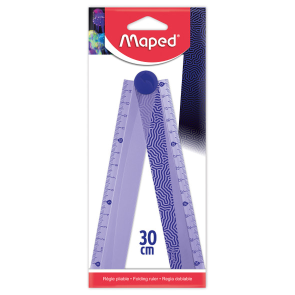 Maped Foldable Ruler 30cm Purple Hangsell