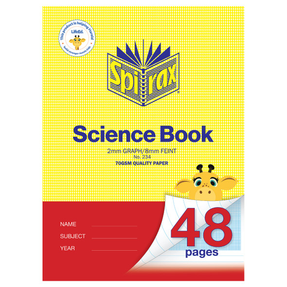Spirax 234 Science Book A4 48 Page 2mm Graph/Feint Pack of 20