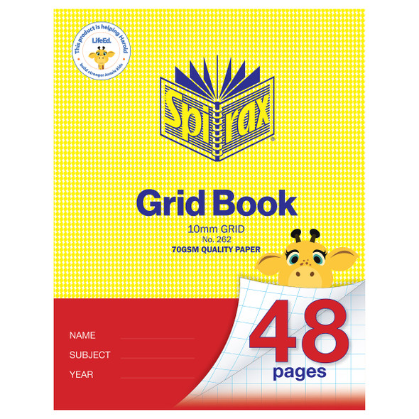 Spirax 262 Grid Book 225 x 175mm 48 Page 10mm Pack of 20