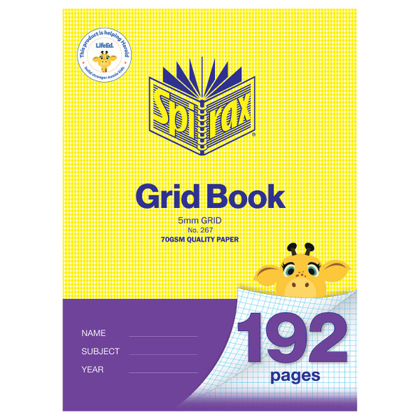Spirax 267 Grid Book A4 192 Page 5mm Pack of 5