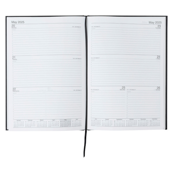 Cumberland Casebound Diary A4 Week To View Black 2026 | Mega Office Supplies Cumberland Casebound Diary A4 Week To View Black 2026 | Mega Office Supplies