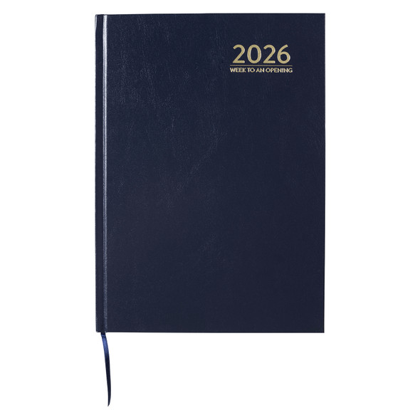 Cumberland 2026 Casebound Diary A4 Week to View Blue Cumberland 2026 Casebound Diary A4 Week to View Blue