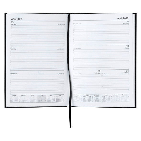 Cumberland Casebound Diary A5 Week To View Black 2026 | Mega Office Supplies Cumberland Casebound Diary A5 Week To View Black 2026 | Mega Office Supplies