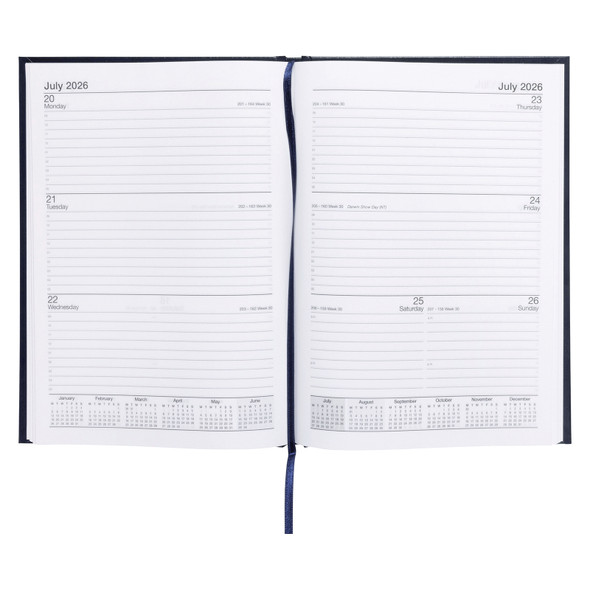 Casebound Diary A5 Week To View Blue Cumberland 2026 Casebound Diary A5 Week To View Blue Cumberland 2026