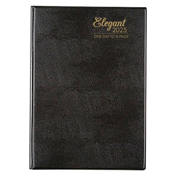 Elegant 2026 PVC Diary A4 Day To A Page Black | Mega Office Supplies Elegant 2026 PVC Diary A4 Day To A Page Black | Mega Office Supplies