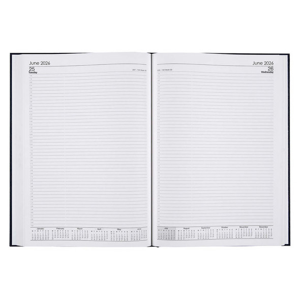 PVC Diary A4 Day To A Page Black Elegant 2026 PVC Diary A4 Day To A Page Black Elegant 2026