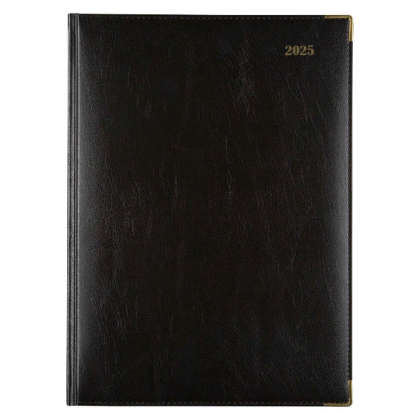 Corporate 2026 Leatherette Diary Quarto Day To A Page Black | Mega Office Supplies Corporate 2026 Leatherette Diary Quarto Day To A Page Black | Mega Office Supplies