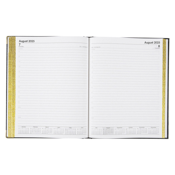 Corporate Leatherette Diary Quarto Day To A Page Black 2026 | Mega Office Supplies Corporate Leatherette Diary Quarto Day To A Page Black 2026 | Mega Office Supplies