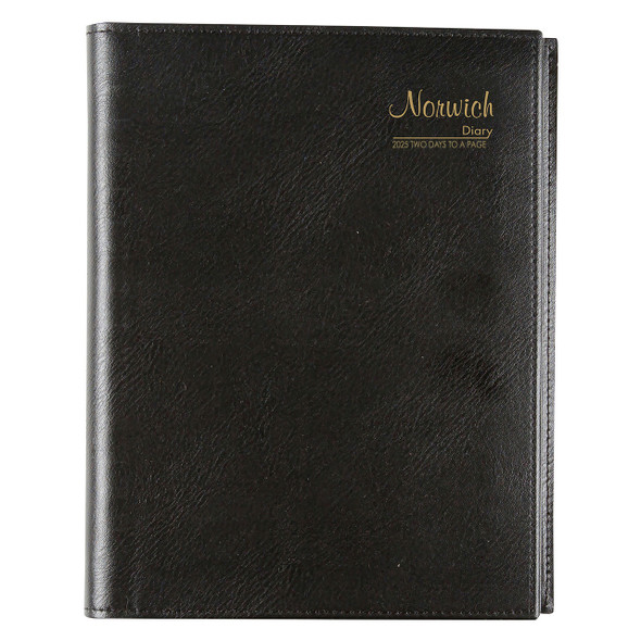 Norwich 2026 PVC Spiral Diary A4 2 Days To A Page Black | Mega Office Supplies Norwich 2026 PVC Spiral Diary A4 2 Days To A Page Black | Mega Office Supplies