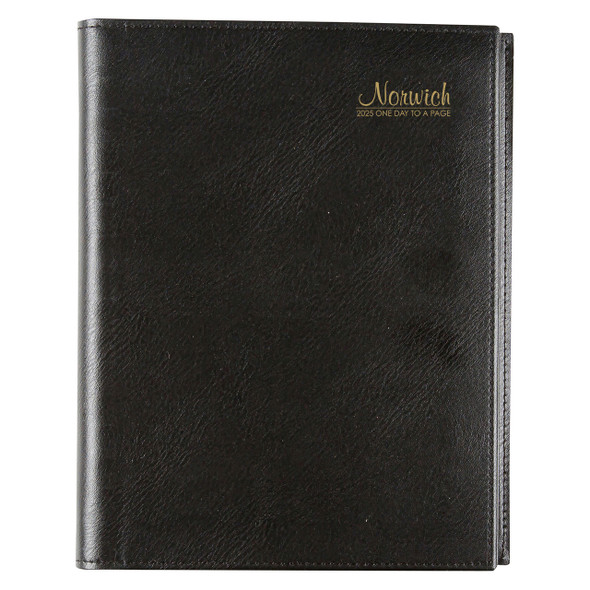 Norwich 2026 PVC Spiral Diary A5 Day To A Page Black | Mega Office Supplies Norwich 2026 PVC Spiral Diary A5 Day To A Page Black | Mega Office Supplies