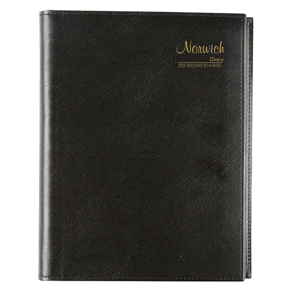 Norwich 2026 PVC Spiral Diary A5 2 Days To A Page Black | Mega Office Supplies Norwich 2026 PVC Spiral Diary A5 2 Days To A Page Black | Mega Office Supplies