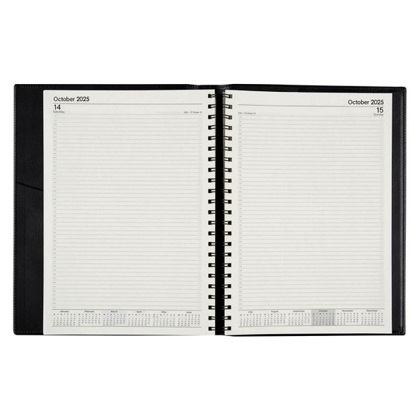 Norwich Unbranded PVC Spiral Diary A4 Day To A Page Black 2026 | Mega Office Supplies Norwich Unbranded PVC Spiral Diary A4 Day To A Page Black 2026 | Mega Office Supplies