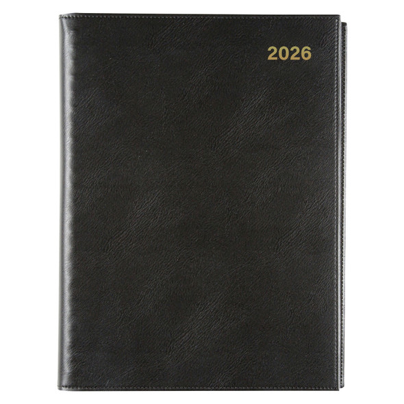 Norwich 2026 Unbranded PVC Spiral Diary A4 Day To A Page Black Norwich 2026 Unbranded PVC Spiral Diary A4 Day To A Page Black