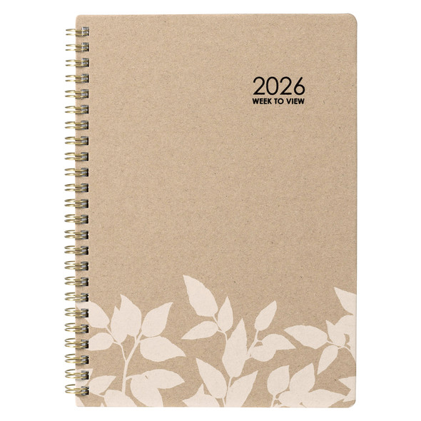 Ecowise 2026 Recycled Diary A5 Week To View Kraft Ecowise 2026 Recycled Diary A5 Week To View Kraft
