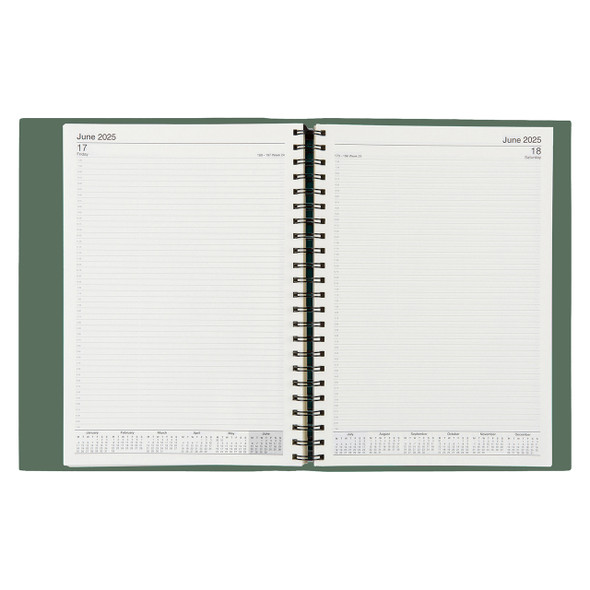 Soho PVC Spiral Diary A4 Day To A Page Sage Green 2026 | Mega Office Supplies Soho PVC Spiral Diary A4 Day To A Page Sage Green 2026 | Mega Office Supplies