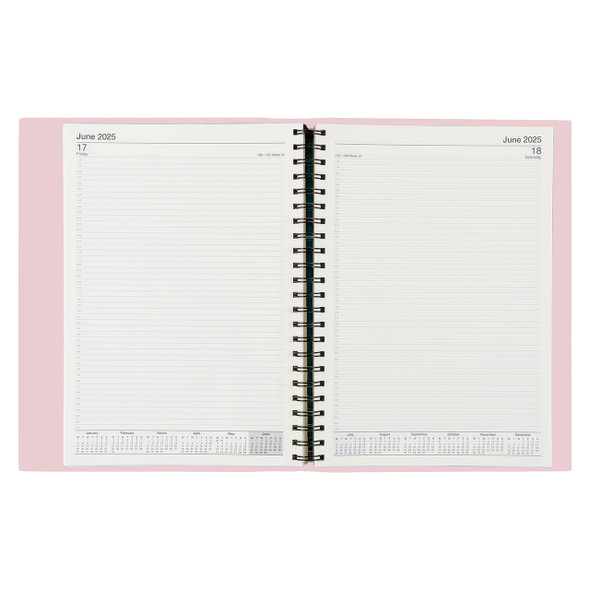 Soho PVC Spiral Diary A4 Day To A Page Misty Rose 2026 | Mega Office Supplies Soho PVC Spiral Diary A4 Day To A Page Misty Rose 2026 | Mega Office Supplies