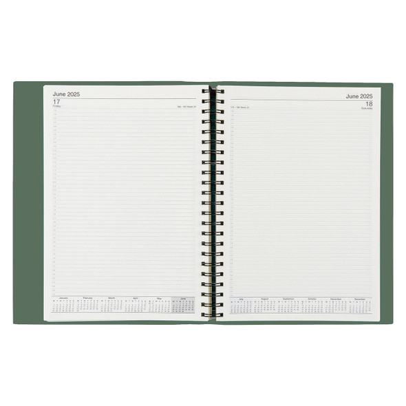 Soho PVC Spiral Diary A5 Day To A Page Sage Green 2026 | Mega Office Supplies Soho PVC Spiral Diary A5 Day To A Page Sage Green 2026 | Mega Office Supplies