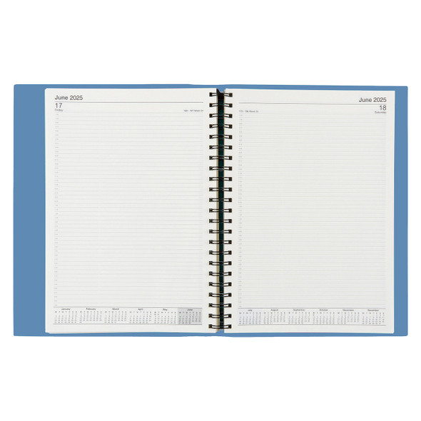 Soho PVC Spiral Diary A5 Day To A Page Dusty Blue 2026 | Mega Office Supplies Soho PVC Spiral Diary A5 Day To A Page Dusty Blue 2026 | Mega Office Supplies