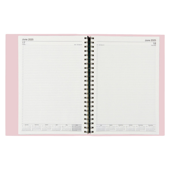 Soho PVC Spiral Diary A5 Day To A Page Misty Rose 2026 | Mega Office Supplies Soho PVC Spiral Diary A5 Day To A Page Misty Rose 2026 | Mega Office Supplies