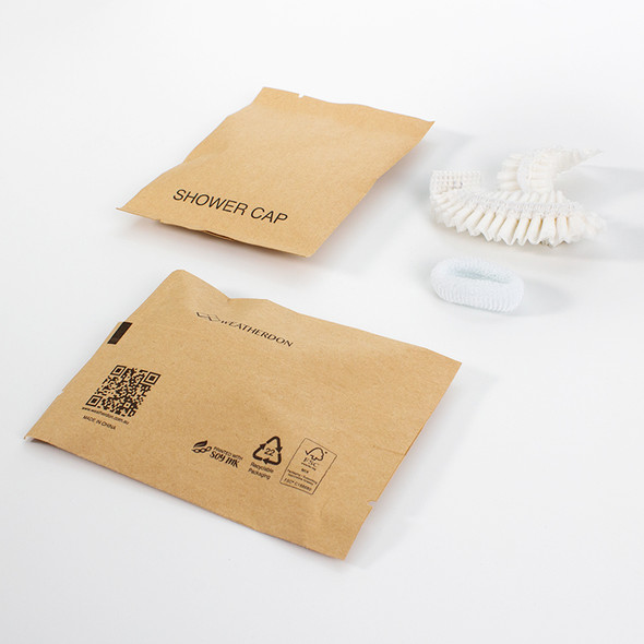 Shower Cap with White Scrunchie Carton of 200