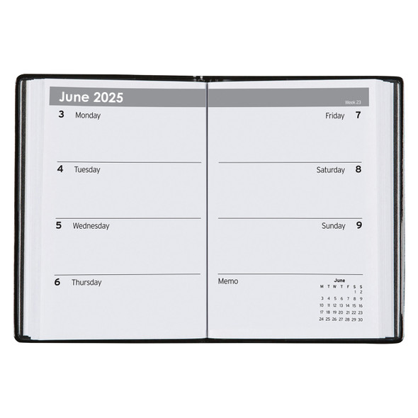 Cumberland PVC Pocket Diary A7 Week To View Black 2026 | Mega Office Supplies Cumberland PVC Pocket Diary A7 Week To View Black 2026 | Mega Office Supplies