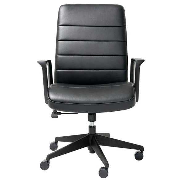 Mondo Chair Plato with Arms Leather Black