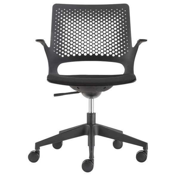 Harmony 5-Star Chair with Arms Black Konfurb