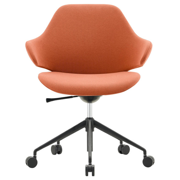 Orbit 5-Star Chair Mid Back with Arms Rust Konfurb