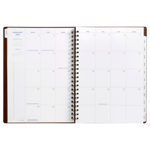 At-A-Glance Signature Collection Wiro Bound Weekly/Monthly Planner A4 Brown 2026 | Mega Office Supplies At-A-Glance Signature Collection Wiro Bound Weekly/Monthly Planner A4 Brown 2026 | Mega Office Supplies