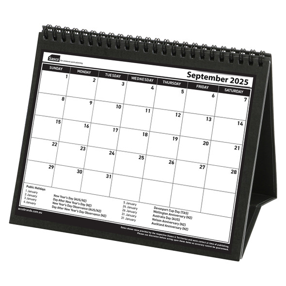 Sasco Calendar 210 x 180mm 2026 Tri-Fold Desk | Mega Office Supplies Sasco Calendar 210 x 180mm 2026 Tri-Fold Desk | Mega Office Supplies