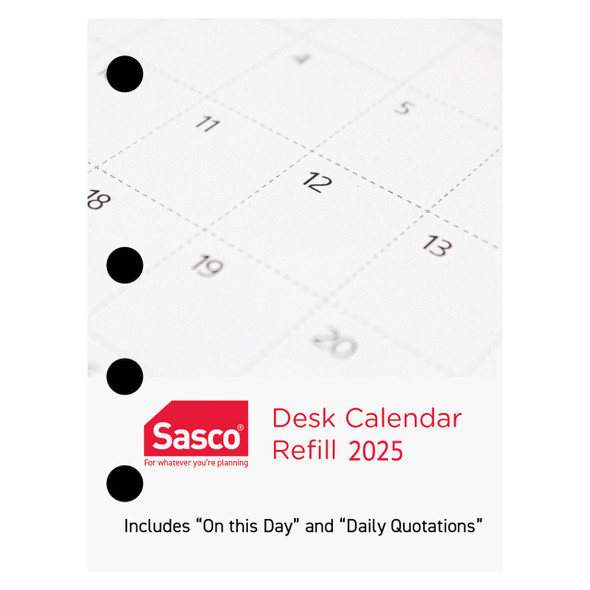 Sasco 2026 Calendar Refill 102 x 76mm Side Opening | Mega Office Supplies Sasco 2026 Calendar Refill 102 x 76mm Side Opening | Mega Office Supplies