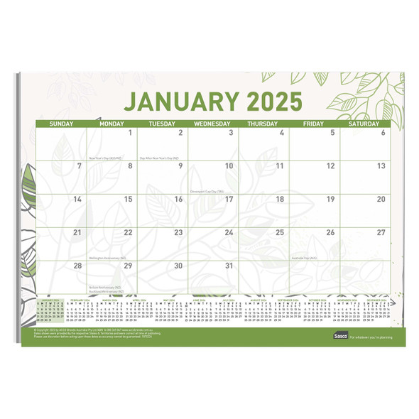 Sasco 2026 ECO Small Desk Planner 297 x 210mm | Mega Office Supplies Sasco 2026 ECO Small Desk Planner 297 x 210mm | Mega Office Supplies