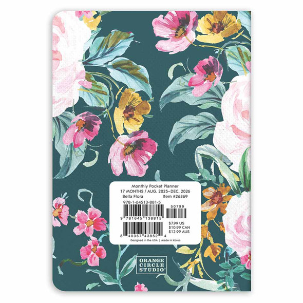 Orange Circle Bella Flora Monthly Pocket Planner 2026 | Mega Office Supplies Orange Circle Bella Flora Monthly Pocket Planner 2026 | Mega Office Supplies