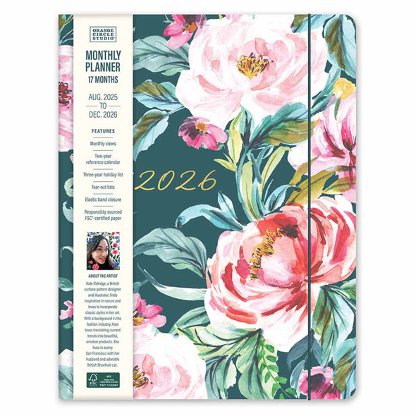 Orange Circle 2026 Bella Flora Just Right Monthly Planner | Mega Office Supplies Orange Circle 2026 Bella Flora Just Right Monthly Planner | Mega Office Supplies