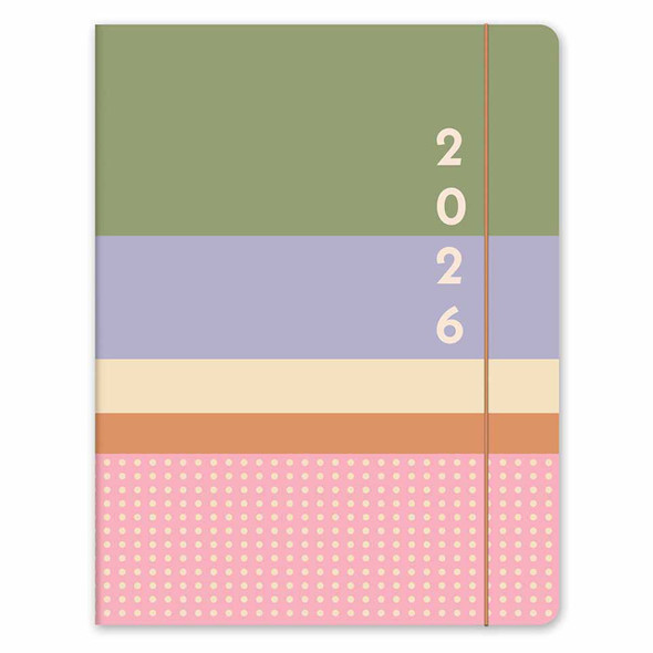 Orange Circle Diary 2026 191 x 248mm Month To View Colour Block
