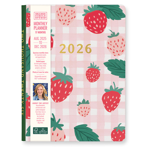 Orange Circle 2026 Strawberry Love Good Day Monthly Planner | Mega Office Supplies Orange Circle 2026 Strawberry Love Good Day Monthly Planner | Mega Office Supplies