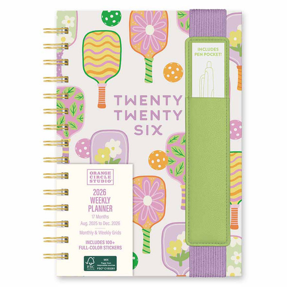 Orange Circle 2026 Pickleball Rally Oliver Planners | Mega Office Supplies Orange Circle 2026 Pickleball Rally Oliver Planners | Mega Office Supplies