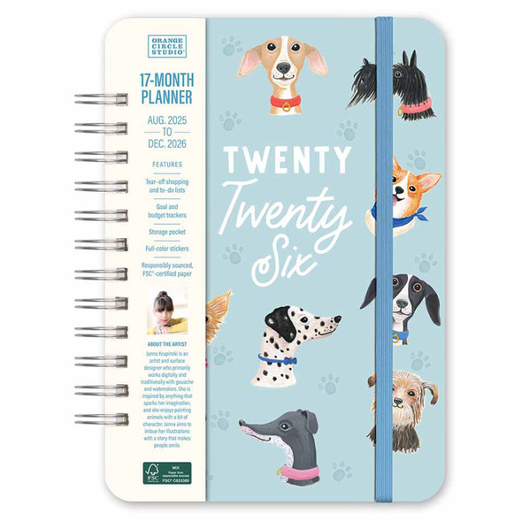 Orange Circle 2026 Doggone Cute Do It All Planner | Mega Office Supplies Orange Circle 2026 Doggone Cute Do It All Planner | Mega Office Supplies