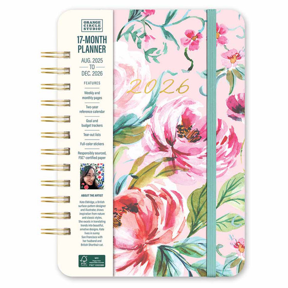 Orange Circle 2026 Bella Flora Do It All Planner | Mega Office Supplies Orange Circle 2026 Bella Flora Do It All Planner | Mega Office Supplies