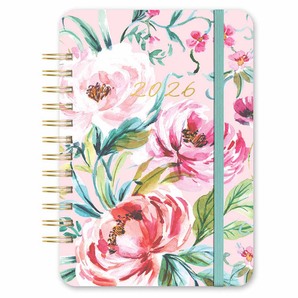 Orange Circle Diary 2026 146 x 210mm Week To A View Bella Flora