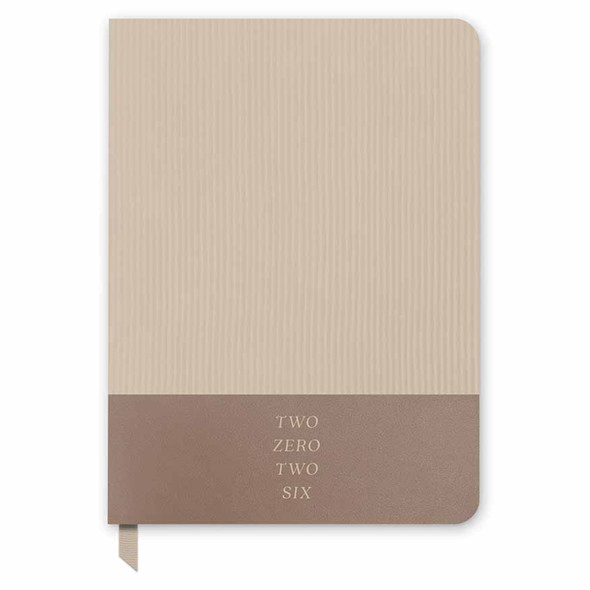 Orange Circle 2026 Diary 142 x 193mm Week To A View Sand Dollar