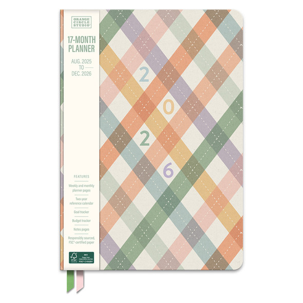 Orange Circle 2026 As If Argyle Clara Clothbound Planner | Mega Office Supplies Orange Circle 2026 As If Argyle Clara Clothbound Planner | Mega Office Supplies